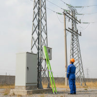 High-Voltage Insulated Operating Rod Fiberglass Operating Rod with Hook Segmented for Utility Workers, Electricians, Electrical Switching, Power-Line Operations