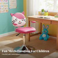 Creature Face Rolling Stool With Footrest Study Chair Easy to Clean for Playroom