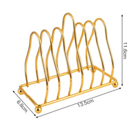 Plate Holder with Wire Slots Countertop Dish Organizer Rack Freestanding for Rv