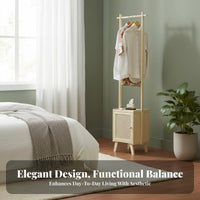 Freestanding Outfit Organizer Floor-Standing Design for Foyer, Guest Room, Women