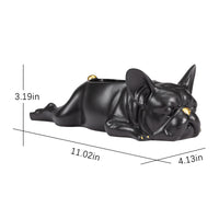 跨境创意可爱斗牛犬公仔工艺品动物树脂摆件桌面客厅家居装饰品
