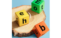Letter Blocks Large Spelling Game Picture Game Cards Phonics Practice Wooden Spelling Letters Hand-Eye Coordination for Children