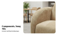 Upholstered Loveseat Simple Design Upholstered Two-Seater Modern Artistic Comfortable for Business Owners, Lounge Area, Lobby