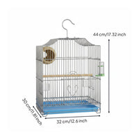 Stainless Steel Bird Enclosure Sturdy Breeding Bird Enclosure Slide-out Trays