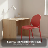 Stackable Chair Strong Load-Bearing Nordic Design Side Chair Indoor/Outdoor Use Household Seating for Students, Restaurant, Home Office