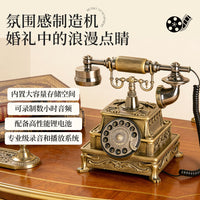 跨境欧式音频留言簿复古旋转装饰聚会婚礼派对宾客祝福留言设备