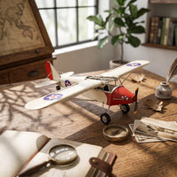 Propeller Airplane Model Collectible Metal Airplane Model Rustic Plane Ornament for Office
