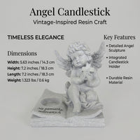 European Style Resin Angel Candle Holder