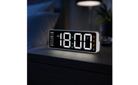 Weekday Indicators LED Digital Alarm Clock Large Display Digital Desk Clock Simple Operation Desktop Device Rounded Corners