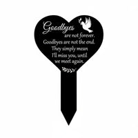 Memorial Plaque Poem Inscription Cemetery Memorial Stake Sign Meaningful Inscription Heart Grave Decoration for Gravesite