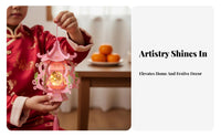 Traditional Lantern, DIY Cartoon Castle Lantern, Handheld Glowing Flower Light for Children, Festive Decoration