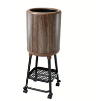 Kitchen Trash Bin on Wheels Rolling Trash Bin Metal Frame