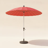 Patio Umbrella with Base Heavy Duty Market Umbrella with Weighted Base Wheeled for Garden, Backyard, Poolside