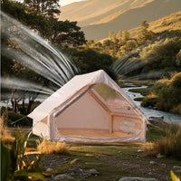 Spacious Inflatable Tent with Skylight Large Inflatable Cabin Tent Waterproof Shelter Long-Lasting for Campers