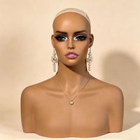 非洲假发展示模特头欧美化妆半身PVC头模双肩道具Mannequin Head