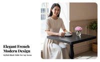Black Square Table French and Design Square Coffee Table Vintage Design Professional-Grade Grade for Restaurant Owners, Cafe