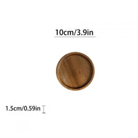 Round Wooden Tray Multi-Versatile Circular Food Platter Smooth Finish Wooden Tea Coaster for Hotel, Restaurant