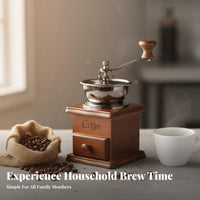 No Electricity Needed Manual Coffee Grinder Adjustable Grind Size Hand Crank Coffee Grinder Portable for Travel, Camping