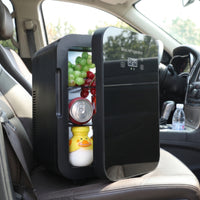Portable Mini Refrigerator with Digital Display Compact 10L Mini Fridge Low-Silhouette Drink Fridge with Digital Display Transparent for Renters, Bedroom, Car