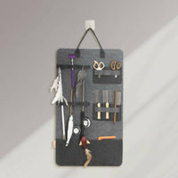 Cat Toy Storage Bag Large Capacity Wall Hanging Cat Toy Holder Portable Textile Pet Supply Organizer for Behind the Door, Closet
