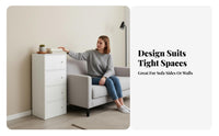Floor-Standing Narrow Side Cabinet Freestanding Tall Slim Storage Tower Space-Saving storage shelf Multi-Functional for Homeowners, Renters, Students, Living Room, Small Spaces, Bedroom, Home Office