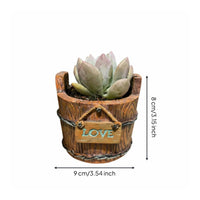 Vintage Bucket Pot Lightweight Garden Decor Weather Resistant Home Decoration for Windowsill, Balcony