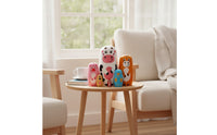 Cartoon Cow Nesting Doll Cute Nesting Doll with Cow Motif Glossy Wooden Animal Figurines Stackable for Children, Collectors, Nursery Decor, Desk Decoration, Playroom