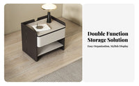Single-Drawer End Table Italian design Nightstand Sleek Aesthetic for Entryway