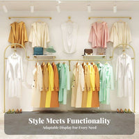 Retail Clothing Display Stand Floor Standing Clothes Rack Heavy Duty Boutique Display Rack Garment Organizer Featuring Metal Structure Suitable for Retailers Fitting Room Showroom