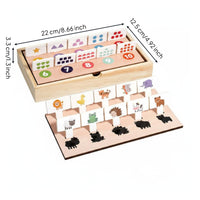 60 Pieces Cognitive Pairing Box Self-Directed Play Color Shape Sorting Box Hands-on Learning Toy for Kindergarten