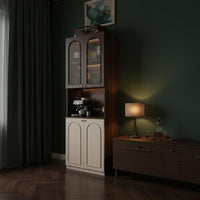 Dining Room Buffet Cabinet French Vintage Design Freestanding Sideboard Large Capacity Sideboard with Hutch