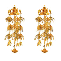 Hanging Ornaments Gold-Tone Buddhist Altar Ornaments Shiny Hanging Tassel for Practitioners