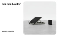 Heavy-Duty Steel Construction Metal Calf Stretcher Non-Slip Surface Standing Stretch Incline Board Stable & Secure Leg Stretching Board Portable for Runners, Athletes, Seniors, Home, Gym, Office