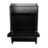 Wall-Mounted Aluminum Workstation Storage Cabinet with Flip-Out Work Area and Paper Towel Holder