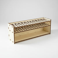 Wooden Makeup Brush Holder Minimalist Design Multi-Hole Pen Stand Large Capacity