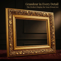 Ornate Vintage Wood Design Picture Frame, European Classical Wood Photo Frame, Solid Wood Ornate Picture Frame, Vintage A4 Photo Frame Ornate Gold
