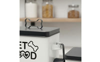 2 Pieces Airtight Pet Food Container Set Galvanized Iron Dog Treat Container