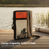 Foldable Lightweight Sketching Stool Compact Folding Stool with Backrest Lightweight Travel Chair for Artists, Fishermen, Fishers, Picnic, Beach, Hiking