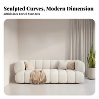 Nordic and aesthetic Armless low-height Couch Minimalist Design Armless 2-Seater Settee Sturdy Construction Sofa velvety texture for Apartment Dwellers, Interior Designers, spa, Reception Area, Bedroom, Entryway