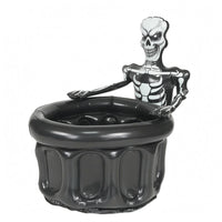 Skull-Shaped Ice Container Sculpted Inflatable Skull Container Black