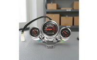 Chrome-Finished Motorcycle Instrument Assembly Analog Motorcycle Gauge Cluster Compact Sporty for Riders