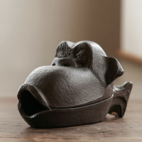 Monkey Incense Burner Compact Monkey Ashtray with Lid Tabletop Vessel Decorative for Smokers, Desk, Tea Table