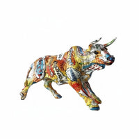 Wall Street Bull Figurine Artistic Design Bull Statue Gift Box Included Home Decor
