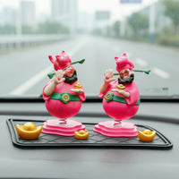 2 Pieces Car Dashboard Bobblehead Playful Spring Figurine Funny for Office Desk