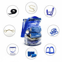 8 Pieces Includes Storage Bag 8 in 1 Equestrian Accessory Kit Multiple Colors Available Complete Horse Tack Package for Beginners