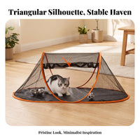 Breathable Foldable Pet Tent with Mat Portable Mesh Pet Tent Lightweight Collapsible Dog Playpen Compact for Dogs, Cats, Young Dogs, Outdoor, Indoor, Travel, Camping
