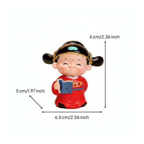 Scholar Figurine Motivational Study Luck Ornament Anti-Slip Base for Students