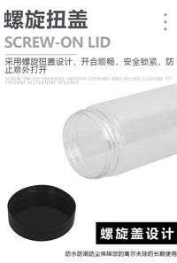 高尔夫球收纳筒 透明可装3个球防尘球具收纳管 高尔夫球装球盒