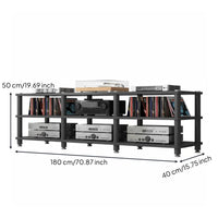 Multi-Tier Equipment Stand Large Capacity Open Shelf High-Fidelity Cabinet Stable Frame 4-Shelf Audio Rack for Home Theater Enthusiasts
