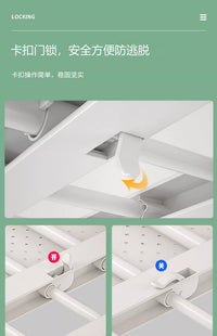 狗狗门挡卫生间宠物门栏围栏阳台栅栏厨房隔离小型犬泰迪护门挡板 加强不锈钢带门洞长73-130高42 白色带扣板